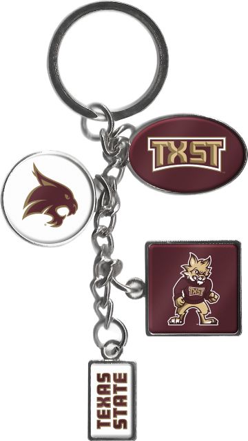 Texas State University Dangle Keychain