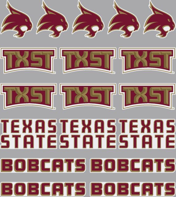 Texas State University Bobcats Sticker Sheet