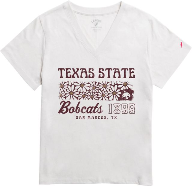 Texas State University Bobcats Women's V-Neck Short Sleeve T-Shirt