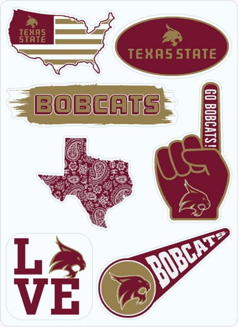 Texas State University 7.5'' x 7.5'' Sticker Sheet