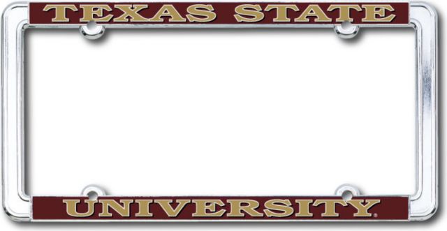 Texas State University Thin Dome License Plate Frame