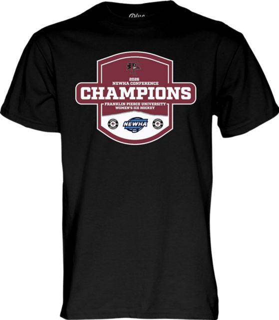 Franklin Pierce University Women's Hockey 2026 NEWHA Tournament Champions Short Sleeve T-Shirt