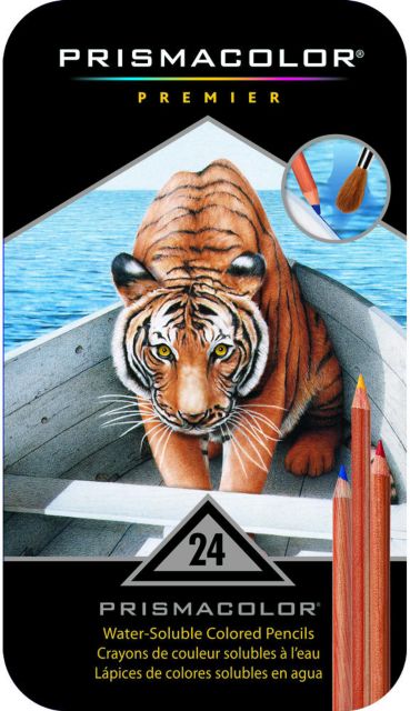 Prismacolor Watercolor Pencils 24 Color Tin