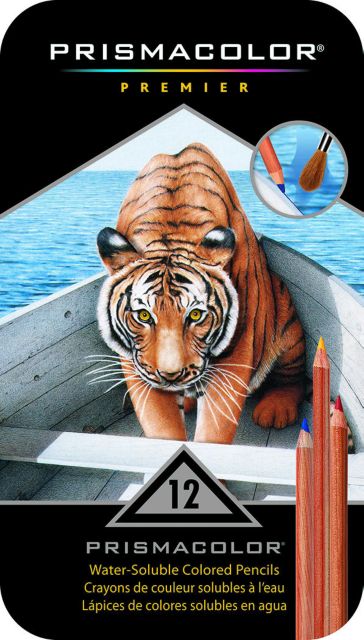 Prismacolor Watercolor Pencils 12 Color Tin