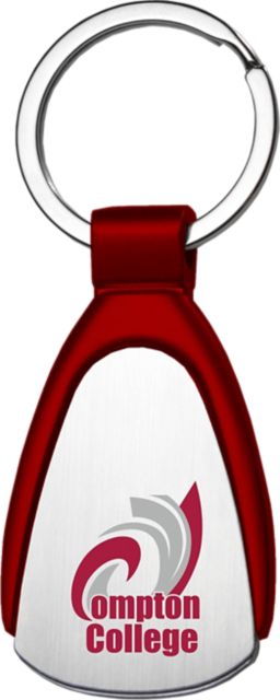Compton College Tear Drop Key Tag