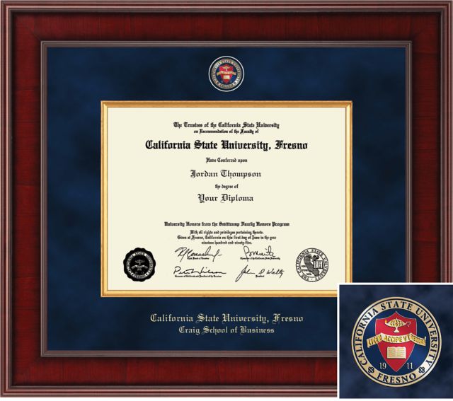 Church Hill Classics Presidential Diploma Frame. Craig School Of Business. Bachelors, Masters - ONLINE ONLY