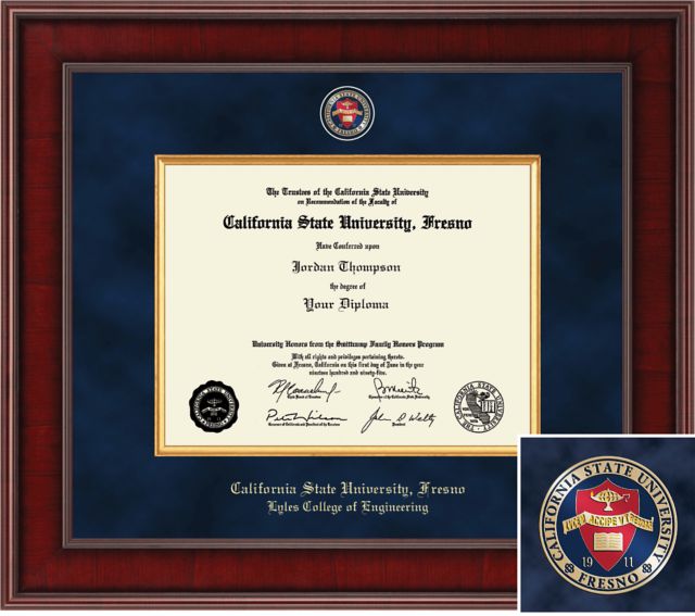 Church Hill Classics Presidential Diploma Frame. Lyles College Of Engineering. Bachelors, Masters - ONLINE ONLY