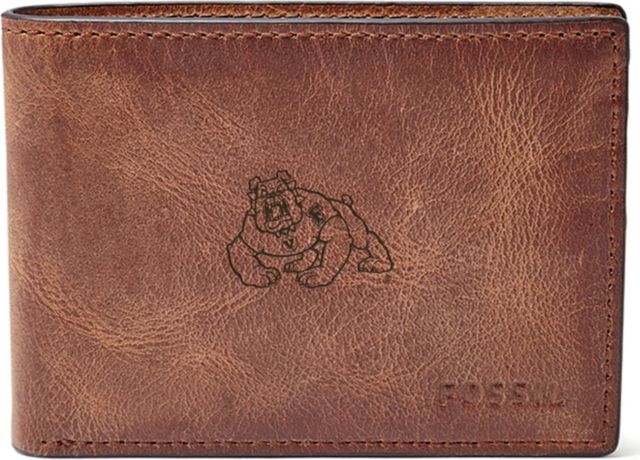 Fossil Leather Derrick Front Pocket Bifold - Brown - ONLINE ONLY