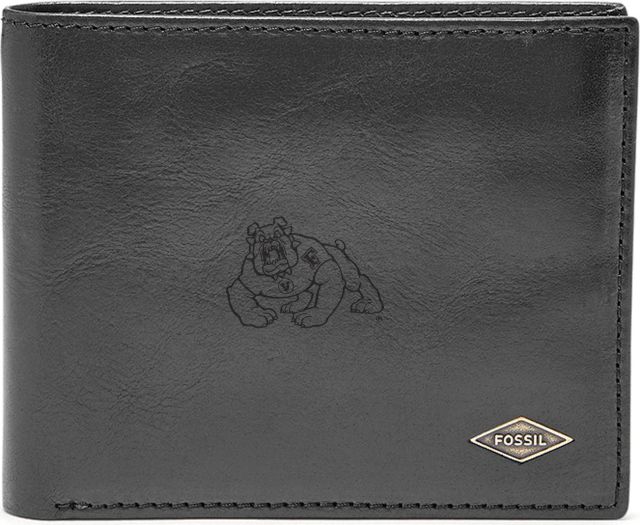 Fossil Leather Ryan RFID Flip ID Bifold - Black - ONLINE ONLY