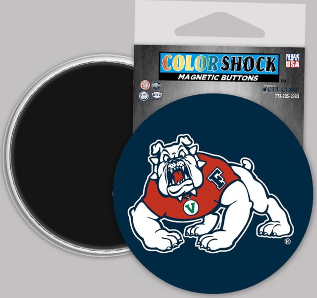Fresno State Bulldogs 3" Button Magnet