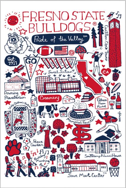 Fresno State 12x18 Poster