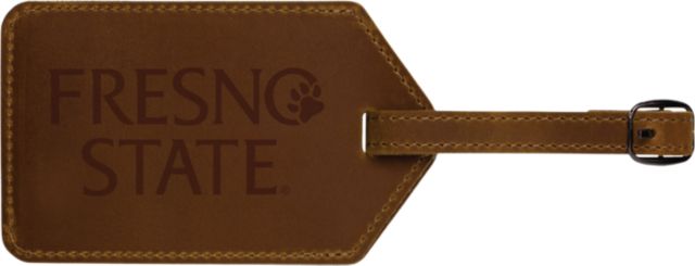 Fresno State Leather Luggage Tag