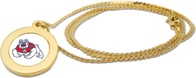 CSI Gold Pendant Necklace With Colored Medallian - ONLINE ONLY