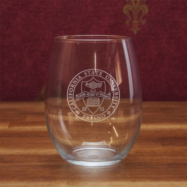 Fresno State 21 oz. Stemless Wine Glass