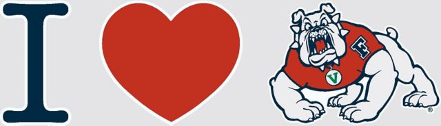 Fresno State I Heart' Decal