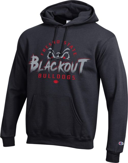 Fresno State Bulldogs Blackout Hooded Sweatshirt