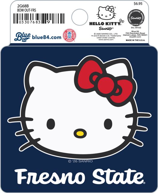 Fresno State Hello Kitty Full Size Sticker