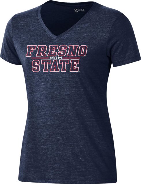 Fresno State Women's Mom V-Neck Short Sleeve T-Shirt