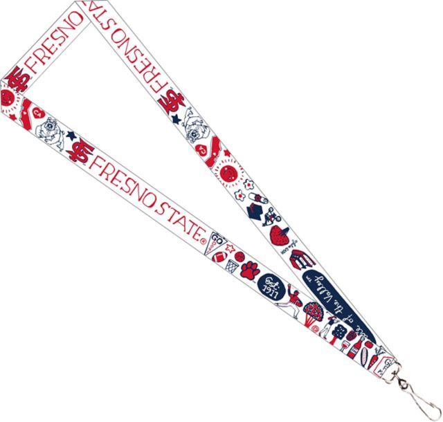 Fresno State Julia Gash 3-4'' Satin Lanyard