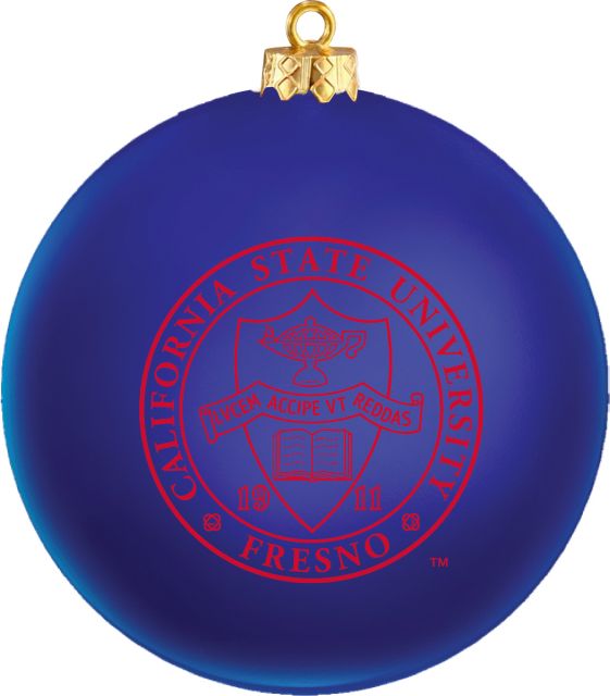 California State University Fresno Round Shatterproof Ornament
