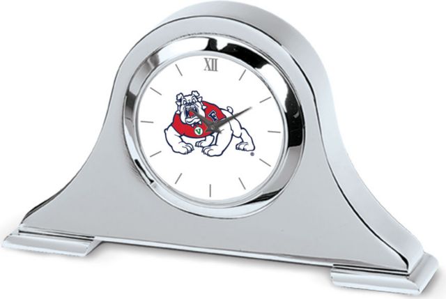 CSI Silver Napoleon Desk Clock With Colored Medallion - ONLINE ONLY