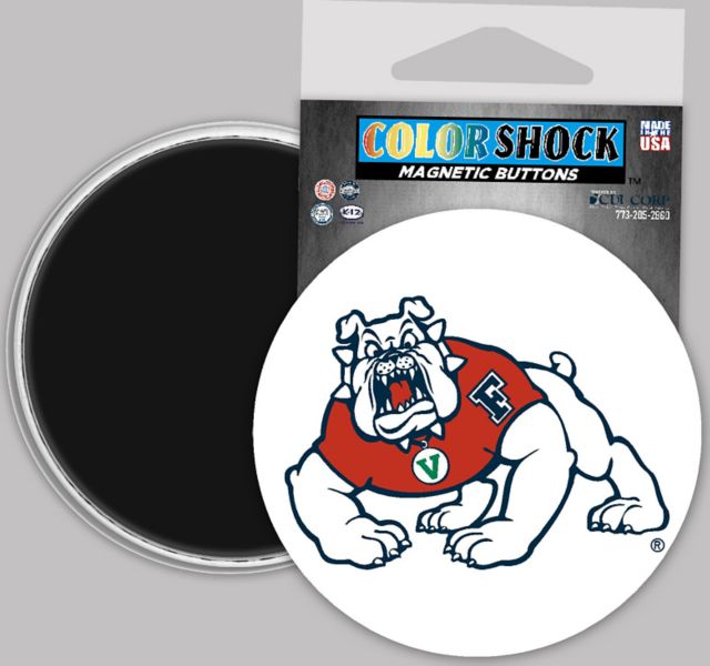 Fresno State Bulldogs 3" Button Magnet