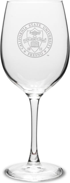 California State University Fresno 16 oz. Wine Glass