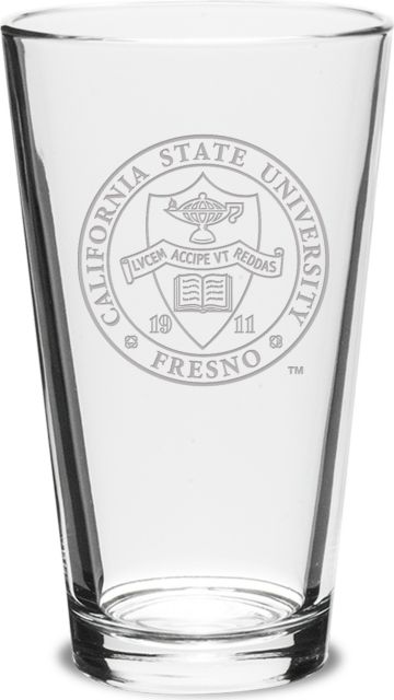California State University Fresno 16 oz. Mixing Glass