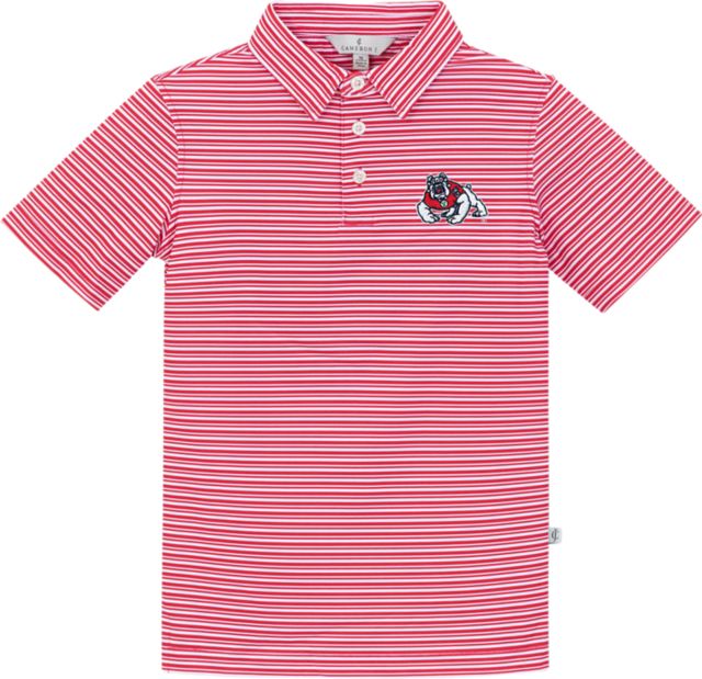 Fresno State Bulldogs Youth Striped Polo