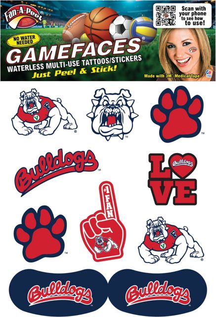 Fresno State Game Face Tattoos