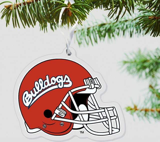 Fresno State Etched Helmet Christmas Ornament