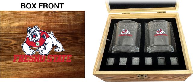 Fresno State Bulldogs Rock Glass Box Set