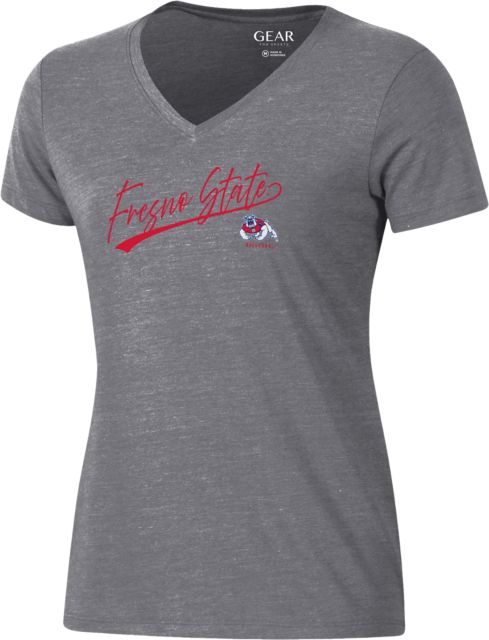 Fresno State Bulldogs Women's V-Neck Short Sleeve T-Shirt