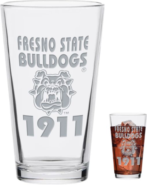 Fresno State Engraved Glass