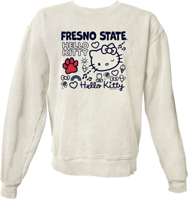 Fresno State Bulldogs Hello Kitty Women's Dyed Crewneck Sweatshirt