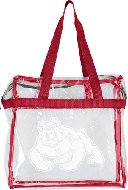 Fresno State Bulldogs Clear Zippered Tote Bag