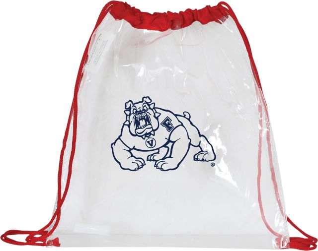 Fresno State Bulldogs Clear Drawstring Tote