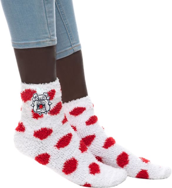 Fresno State Fuzzy Dot Socks