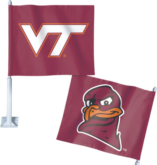 Virginia Tech Hokies Two Sided Car Flag