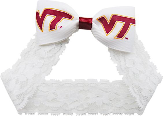 Virginia Tech Infant Lace Headband with Bow
