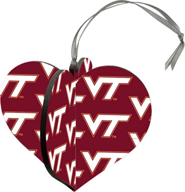 Virginia Tech 3D Heart Ornament