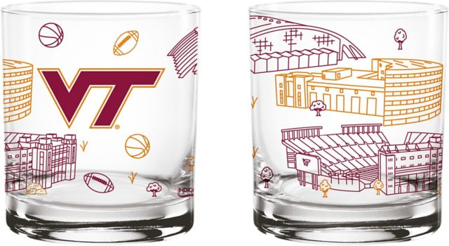 Virginia Tech 14 oz. Campus Line Rocks Glass