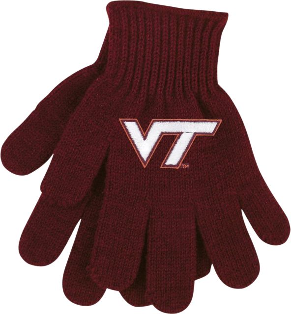Virginia Tech Youth Knit Tailgate Gloves