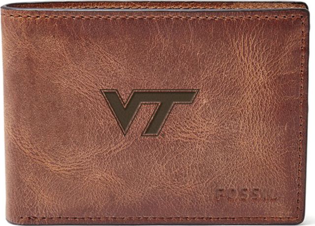 Fossil Leather Derrick Front Pocket Bifold - Brown - ONLINE ONLY