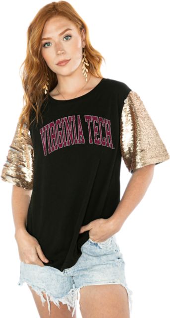 Virginia Tech Women's Sequin Short Sleeve Tee