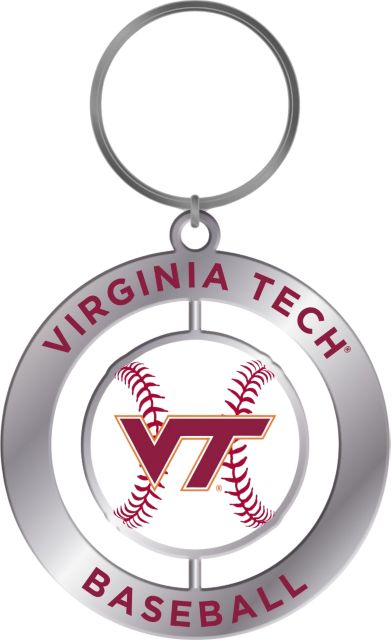 Virginia Tech Hokies Baseball Spinner Keychain