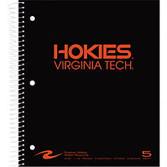 One Size AdSpec NCAA Virginia Tech Hokies Collegiate Classic NotebookCollegiate Classic Notebook Black 