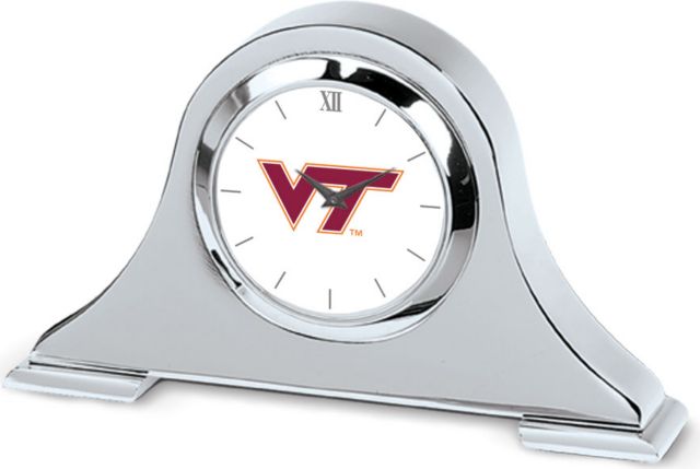 CSI Silver Napoleon Desk Clock With Colored Medallion - ONLINE ONLY