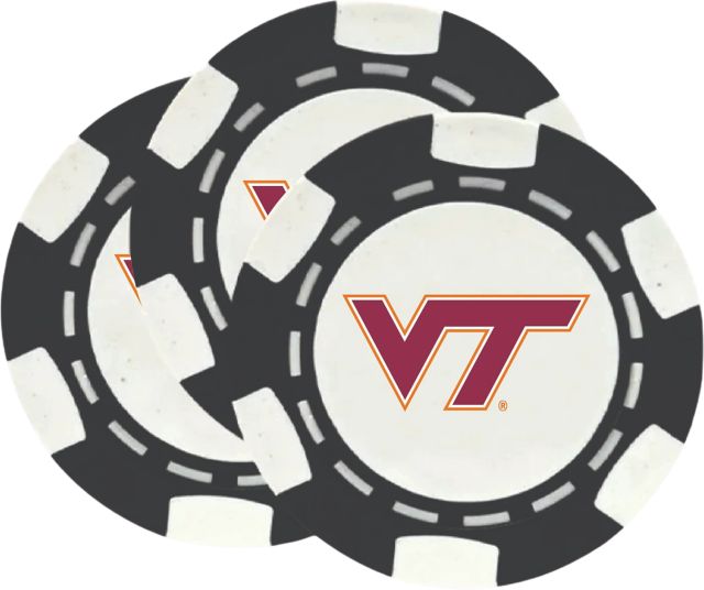 Virginia Tech Chip Ball Marker 3 Pack