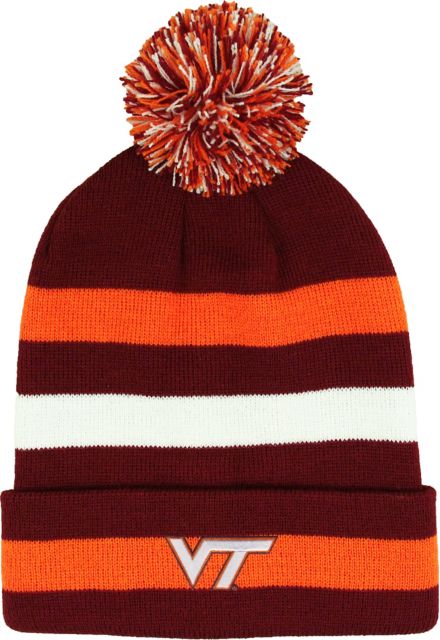 Virginia Tech Knit Cuffed Pom Beanie